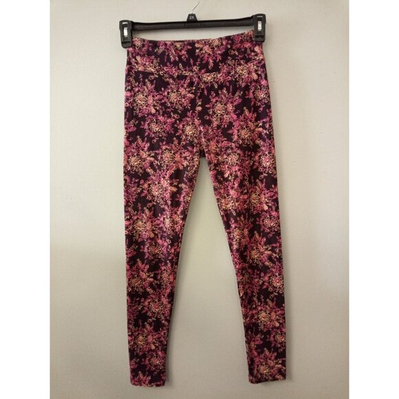 Lula Roe Women's Red Pink Pair of Leggings One Size - Picture 3 of 11